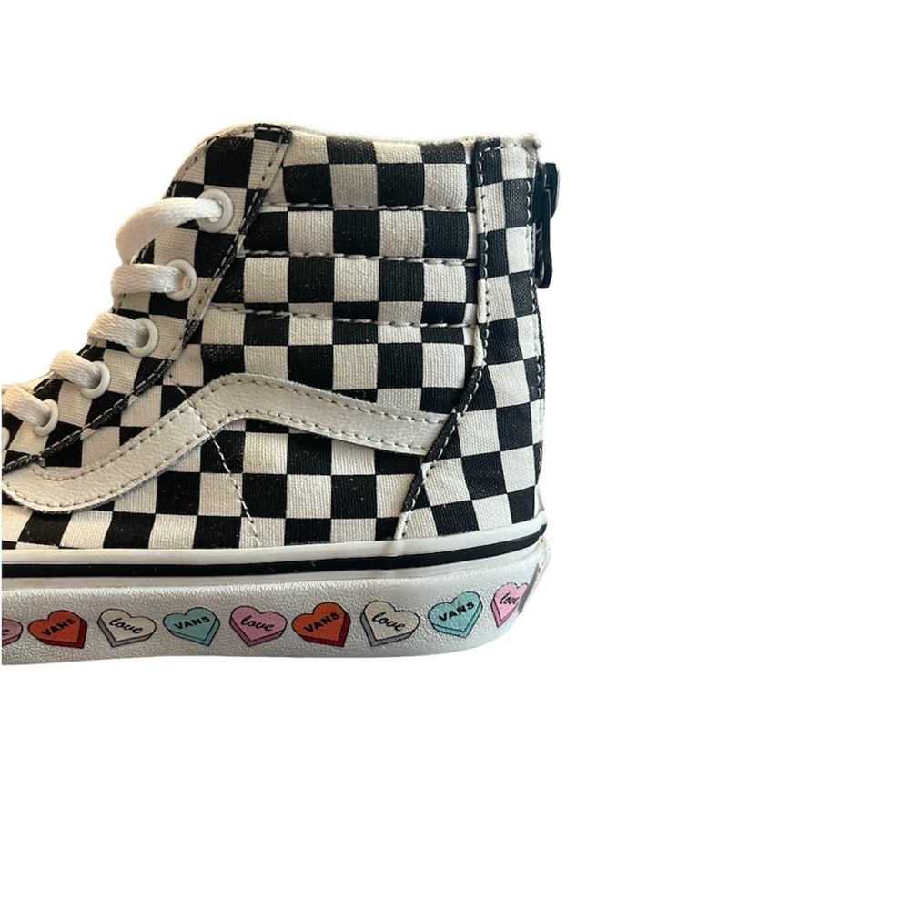 Vans SK8 HI Candy Hearts Black, Checkered, size 2 girls - Picture 7 of 10